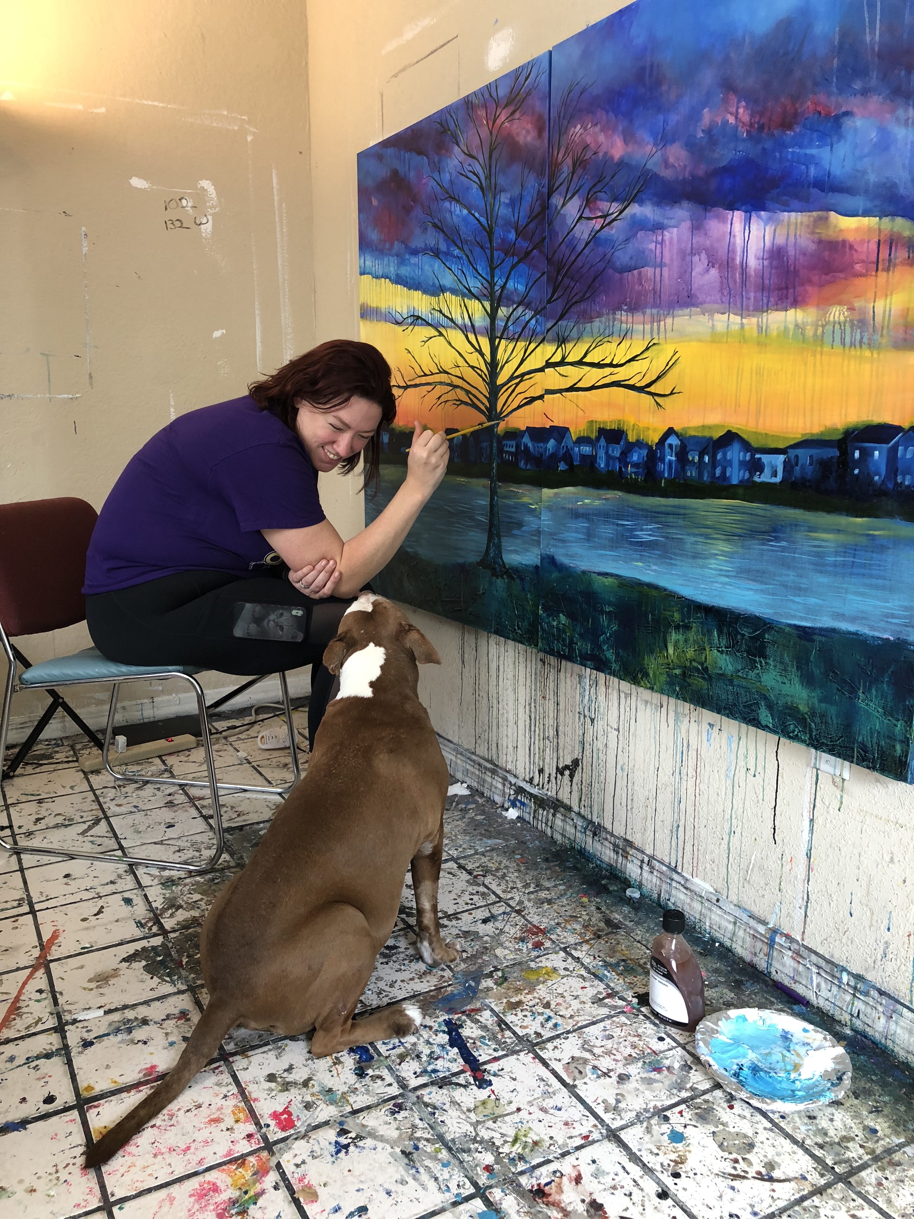 Allison painting LP Sunset